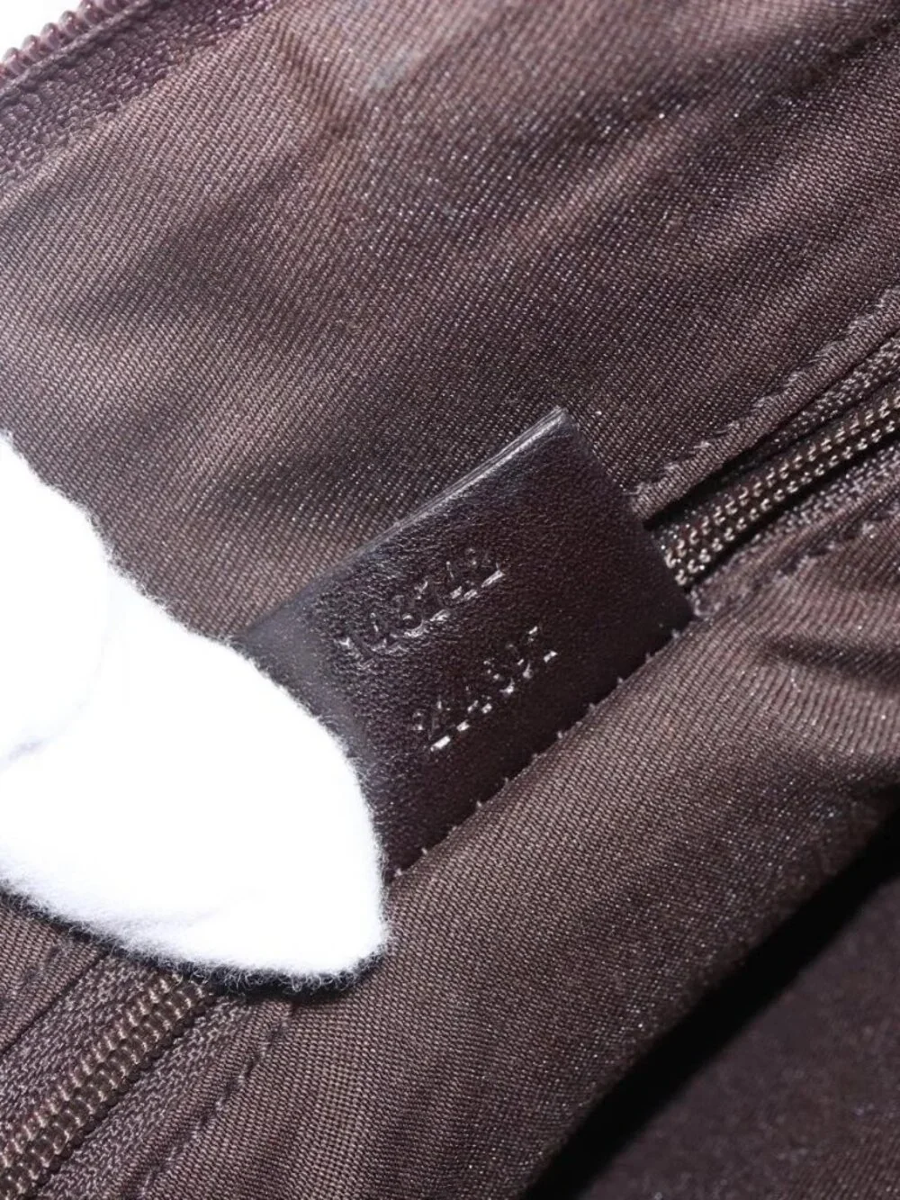 GUCCI GG Canvas Tote Bag Nylon outlet Dark Brown Silver 143742 Auth am10768 - Picture 10 of 16